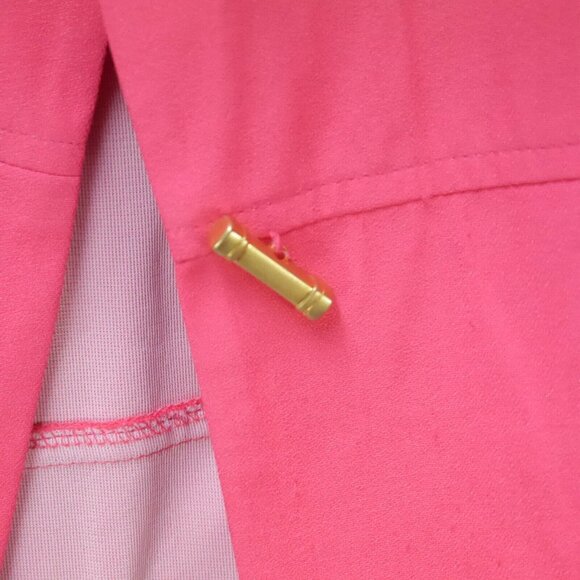 EUC Lois Snyder for Dani Max Solid Hot Pink Suit Vintage Size 10  S-8793 - Picture 2 of 8